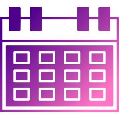 Takvim web simgesi, basit vektör illüstrasyonu