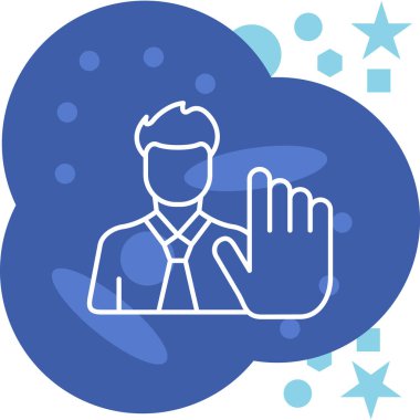 Bir el simgesinin vektör illüstrasyonu