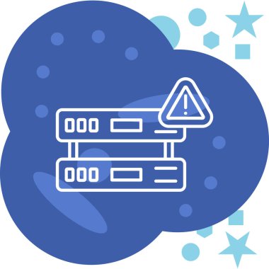 Veri sunucu simgesinin vektör illüstrasyonu