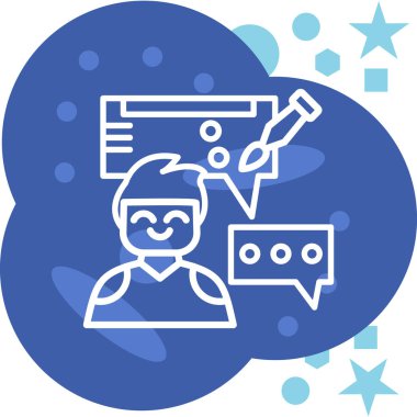 Erkek ve kadın ikonuyla konuşma balonu