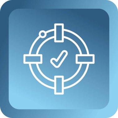 Kontrol listesi simgesi, vektör illüstrasyonu