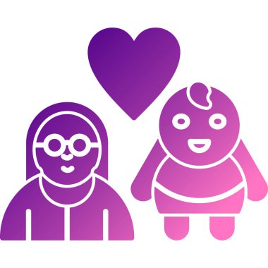 Gözlük vektör illüstrasyon tasarımlı kalp çiftiyle mutlu sevgililer günü