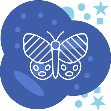 Kelebek. Web simgesi basit illüstrasyon