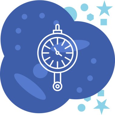 Uydusu olan bir pusulanın vektör çizimi