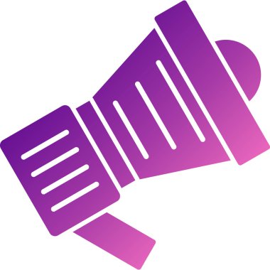 Konuşmacı. Web simgesi basit illüstrasyon