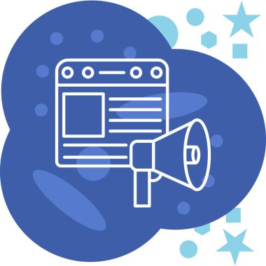 Megafon. Basit ağ simgesi