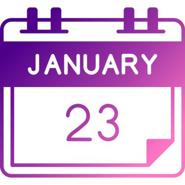 25 Ocak, günlük takvimde. Tarih ve takvim için 3D takvim. renkli bir ay.