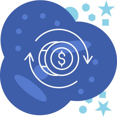 Para için. Web simgesi basit illüstrasyon