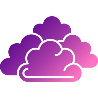 Bulut simgesi vektör illüstrasyonu