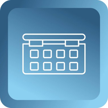 mavi takvim simgesi. vektör illüstrasyonu.