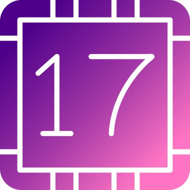 7 numara işareti. Beyaz menekşe simgesi.