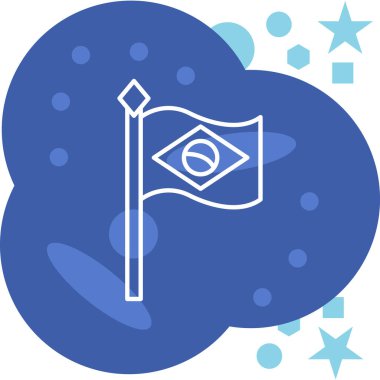 bayrak ikonu vektör illüstrasyonu