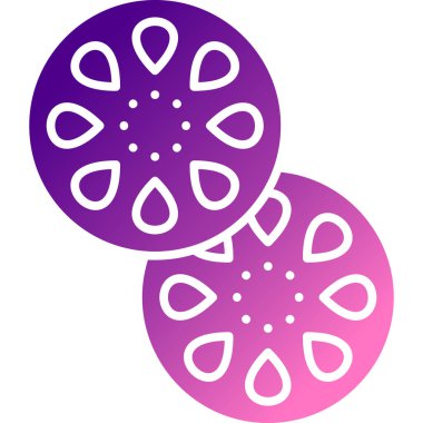 Mor bir çiçeğin vektör çizimi