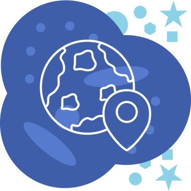 Bir ay simgesinin vektör illüstrasyonu