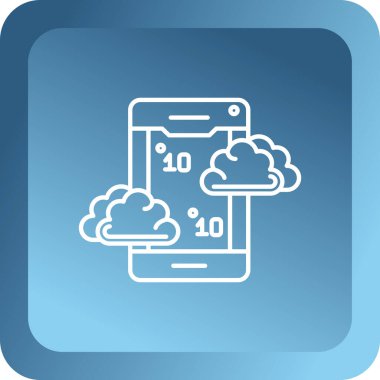 Bir smartphone simge vektör çizim