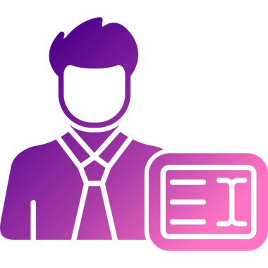 Evrak çantası vektör illüstrasyonlu adam.