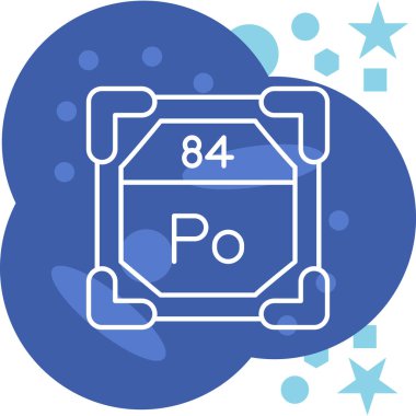 Kimyasal element web simgesi vektör illüstrasyon tasarımı