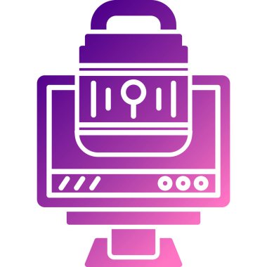 Beyaz arkaplanda izole edilmiş elektrikli demir simgesi rengi. Demir işareti. Değişken rastgele dinamik şekiller. vektör illüstrasyonu