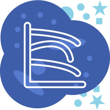 Bayrak. Web simgesi basit illüstrasyon