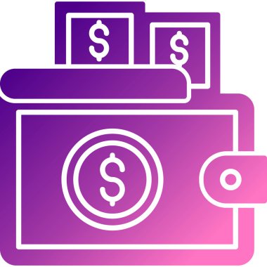 Dolar işareti vektör simgesi