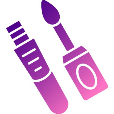 Beyaz arkaplanda siyah boya fırçası simgesi izole edildi. mor daire düğmesi. vektör.