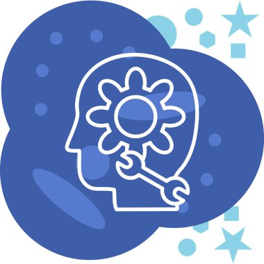 Beyin. Web simgesi basit tasarım