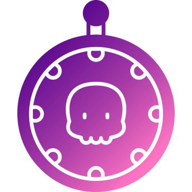 kafatası simgesi, vektör illüstrasyonu