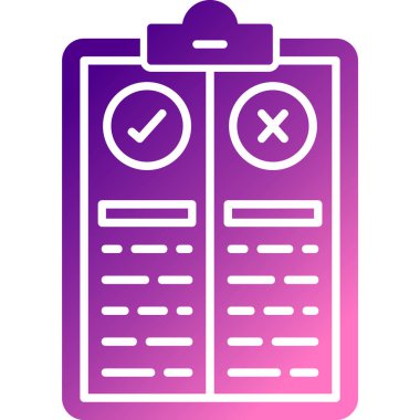 Kontrol listesi. Web simgesi basit tasarım