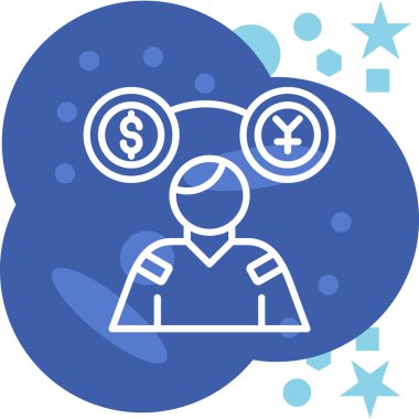 Dolar. Web simgesi basit illüstrasyon