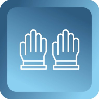 eldiven web simgesi, vektör çizim