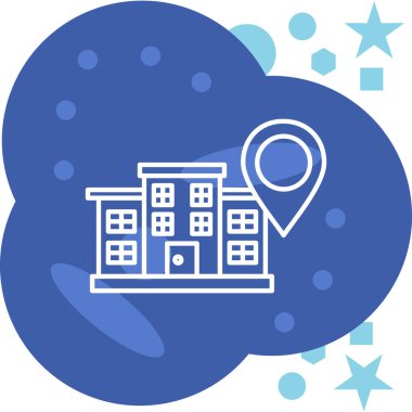 bina simgesi, vektör illüstrasyonu