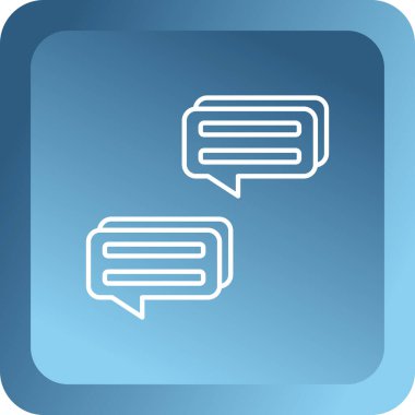 sohbet simgesi vektörü, düz tasarım