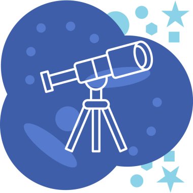 Teleskop Simgesi Moda Biçiminde İzole Arkaplan