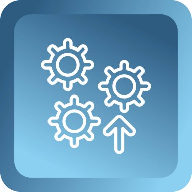 dişli vektör simgesi. düz tasarım biçimi.