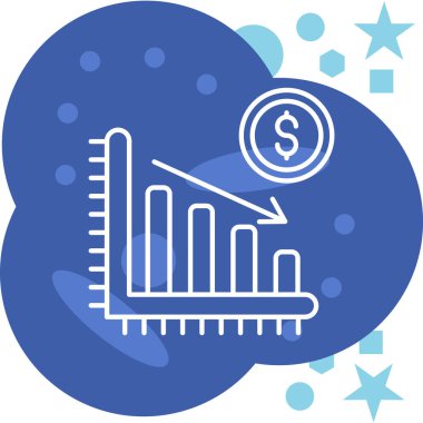 İş ve finans kavramı ikonu. vektör illüstrasyonu