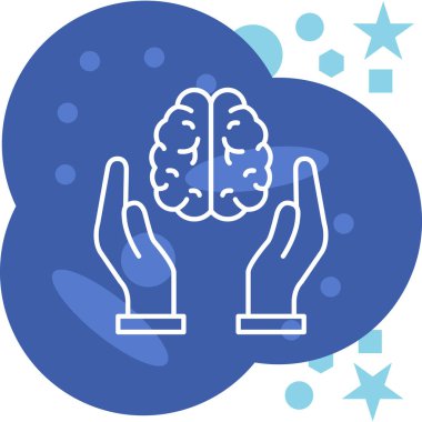 Beyin. Web simgesi basit tasarım