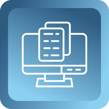 Bilgisayar. Web simgesi basit illüstrasyon.