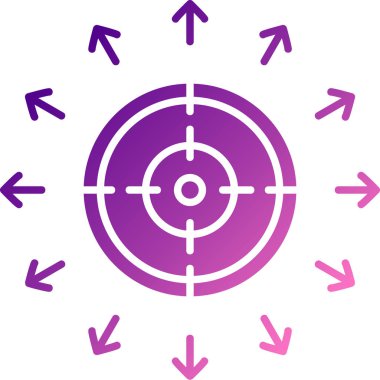 hedef simge, vektör illüstrasyonu