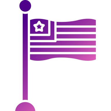 Beyaz arka planda izole edilmiş İspanya ikonu bayrağı olan mor yıldız. Ulusal bağımsızlık günü ulusal bayrağı. Ülke bayrağı konsepti. vektör illüstrasyonu