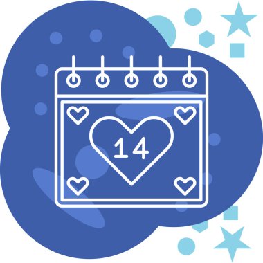 Takvim simgesi, vektör çizimi