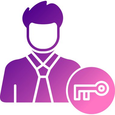 İş adamı simgesi vektör illüstrasyonu