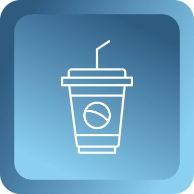 kahve web çizgisi simgesi