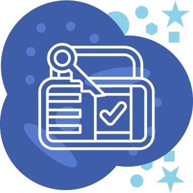 Kontrol listesi simgesi, vektör illüstrasyonu