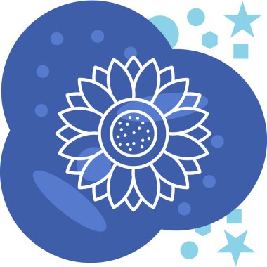 çiçek web simgesi basit illüstrasyon