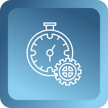 Kronometre simgesi, vektör illüstrasyonu