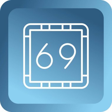 68 takvim simgesi, düz simge