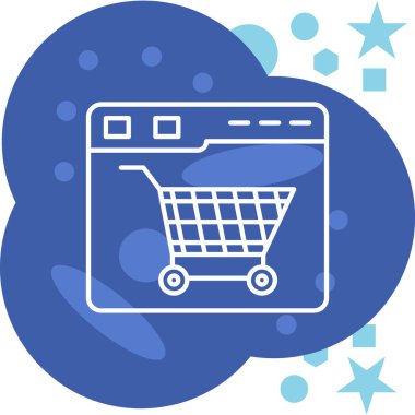 Alışveriş. Web simgesi basit tasarım