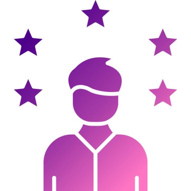 Bir yıldız simgesinin vektör illüstrasyonu