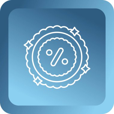 İndirim simgesinin vektör illüstrasyonu