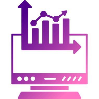 Büyüme grafik vektör illüstrasyon tasarımlı bar tablosu
